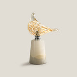 Luxe Lark Gold Bird Sculpture L
