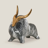 Aries Marfil Grey & Gold Sculpture
