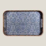 Leafscape Blue Rectangle Serving Tray