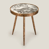 Luxe Leopard Clear & Gold Side Table