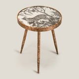 Luxe Leopard Clear & Gold Side Table