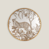 Luxe Leopard Clear & Gold Side Table