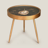 Jasper Brown Agate Clock Table