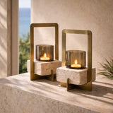 Vidal Antique Gold Candle Holder