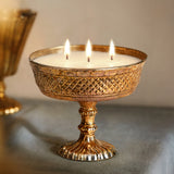 Erbil Antique Gold Bowl Candle