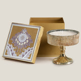 Mogra Antique Gold Bowl Candle L