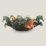 Poseidon Grey Blue & Gold Centerpiece Bowl