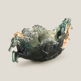 Poseidon Grey Blue & Gold Centerpiece Bowl