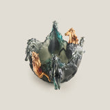 Poseidon Grey Blue & Gold Centerpiece Bowl