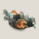 Poseidon Grey Blue & Gold Centerpiece Bowl