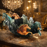 Poseidon Grey Blue & Gold Centerpiece Bowl