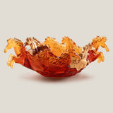 Poseidon Amber & Gold Centerpiece Bowl