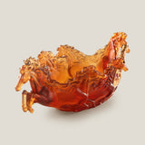 Poseidon Amber & Gold Centerpiece Bowl