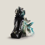 Thoroughbred Grey & Blue Horse Head Sculpture