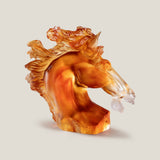 Thoroughbred Amber Horse Head Sculpture