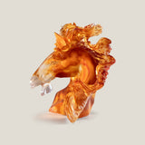 Thoroughbred Amber Horse Head Sculpture