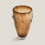 Lacrima Brown Glass Vase