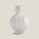 Moonbulb White Glass Vase