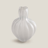 Moonbulb White Glass Vase