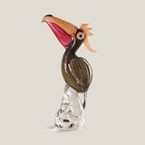 Duccio Di Segna Brown & Gold Crystal Pelican Sculpture