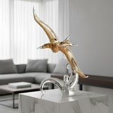 Duccio Di Segna Gabbiano Gold Seagull Sculpture