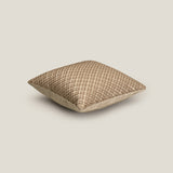 Lattice Beige & Gold Woven Cushion Cover