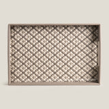 Lattice Beige & Grey Serving Tray