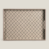 Lattice Beige & Grey Placing Serving Tray