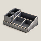 Lumina Beige & Grey Desk Set