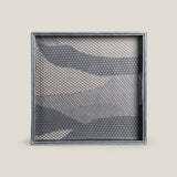 Lumina Beige & Grey Square Serving Tray