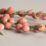 Light Red & Green Berry Branch Foam Flower