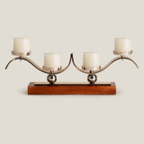 Gallant Nickel & Gold Candle Holder