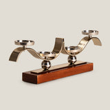 Gallant Nickel & Gold Candle Holder