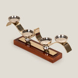 Gallant Nickel & Gold Candle Holder