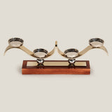 Gallant Nickel & Gold Candle Holder