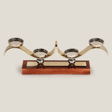 Gallant Nickel & Gold Candle Holder