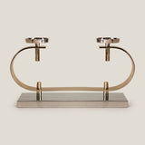 Benao Nickel & Gold Candle Holder