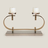 Benao Nickel & Gold Candle Holder