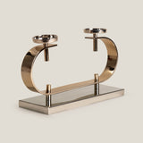 Benao Nickel & Gold Candle Holder