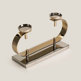 Benao Nickel & Gold Candle Holder