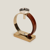 Swank Nickel & Gold Candle Holder