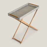 Lexus Grey & Dull Gold Butler Tray
