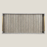 Lexus Grey & Dull Gold Butler Tray
