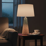 Ashen Grey & White Table Lamp