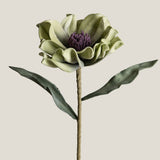 Green & Purple Primrose Faux Flower