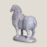Sovereign Stallion Grey & Gold Horse Sculpture L