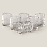 Striato Clear Whiskey Glass Set of 6