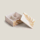 Fern White & Gold Decor Box