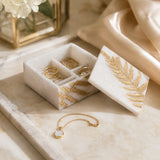 Fern White & Gold Decor Box