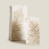 Fern White & Gold Vase Small